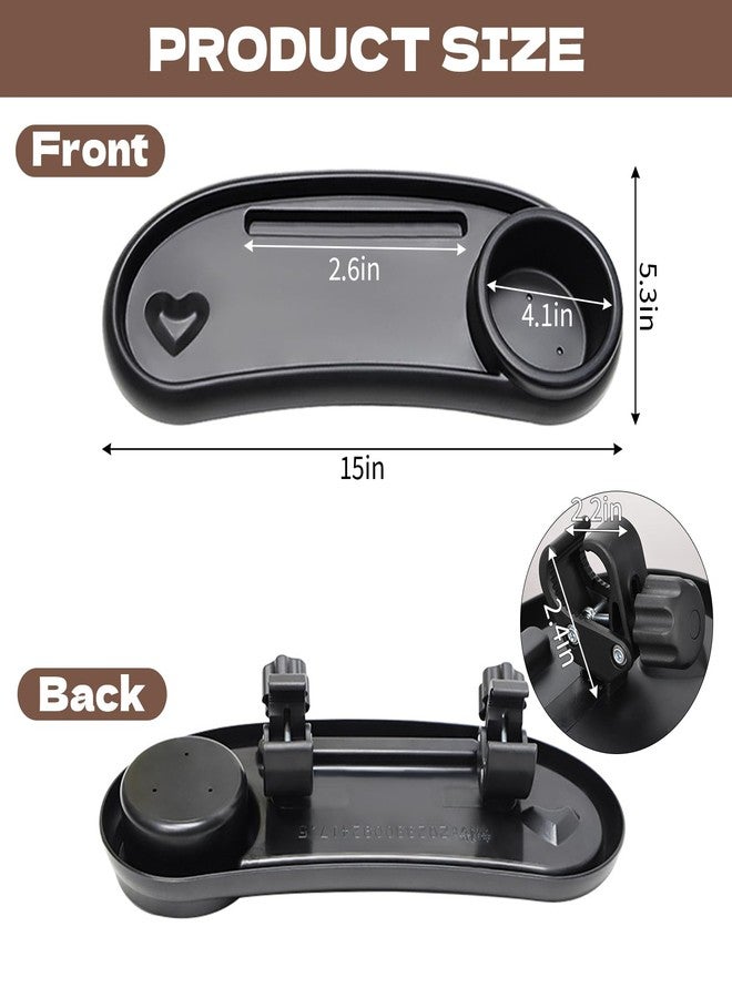 CebraBounze Snack Tray Compatible with Nuna, Universal Stroller Snack Tray with Cup Holder and Phone Holder, Essential Stroller Accessories for Family Travel Snacking - Image 2